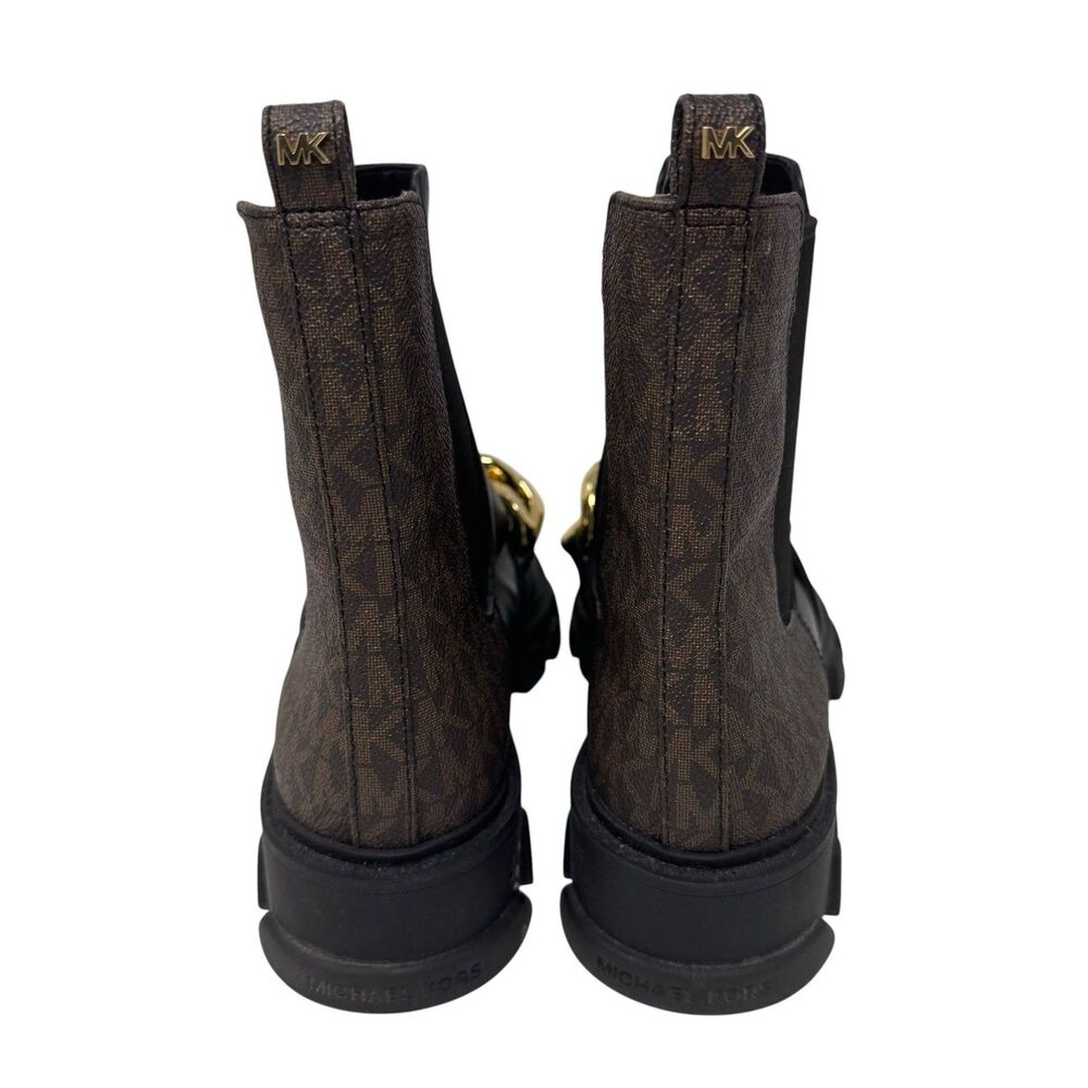 MICHAEL Michael Kors Women Scarlett Bootie Chelsea Boots chain Size 7.5 - Picture 6 of 10